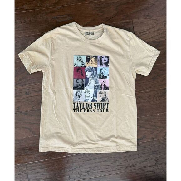 Taylor Swift Official Merch Eras Tour Cream Beige Medium T Shirt - Picture 2 of 10